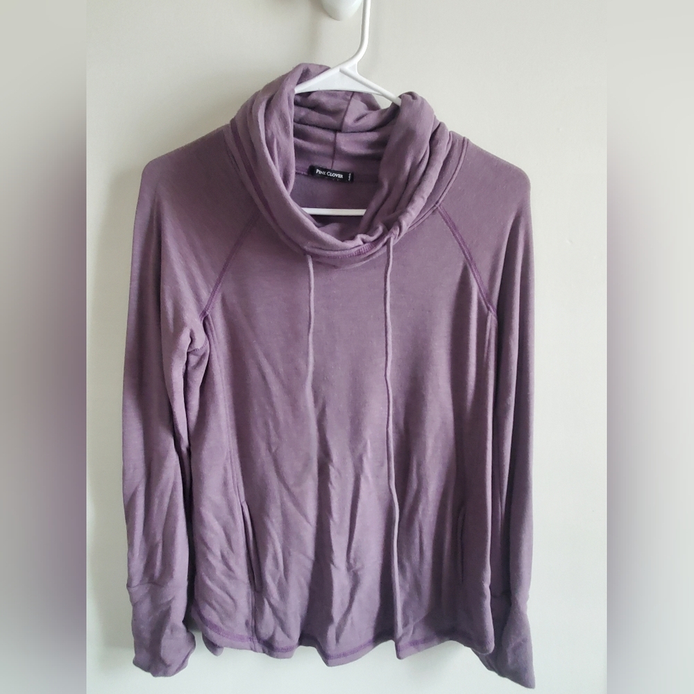 Purple Cowl Neck Sweater